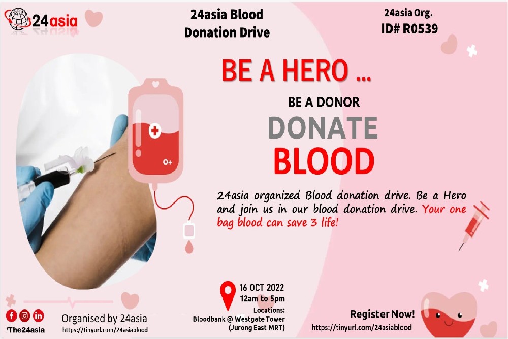 24asia Blood Donation Drive 16 Oct 2022